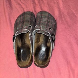 Plaid Clog Birkenstocks